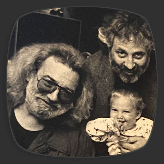 Jerry Garcia with Dave and Sam Grisman