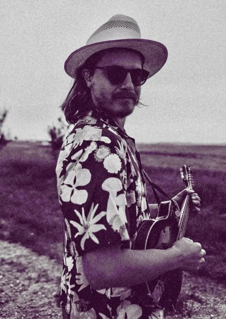 Dominick Leslie with mandolin